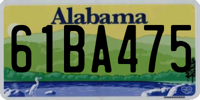 AL license plate 61BA475