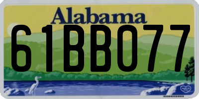 AL license plate 61BB077