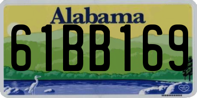 AL license plate 61BB169