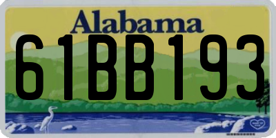 AL license plate 61BB193
