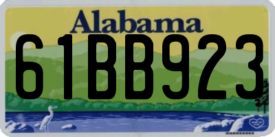 AL license plate 61BB923