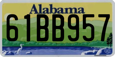 AL license plate 61BB957