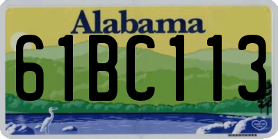 AL license plate 61BC113
