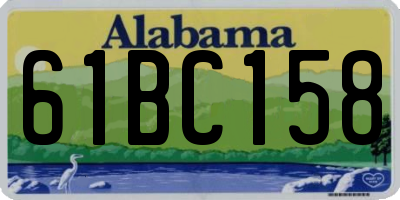 AL license plate 61BC158