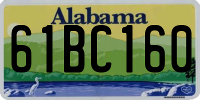 AL license plate 61BC160