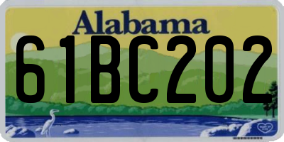 AL license plate 61BC202