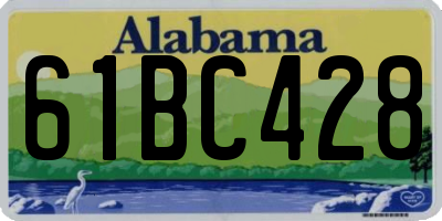 AL license plate 61BC428