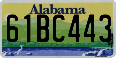 AL license plate 61BC443