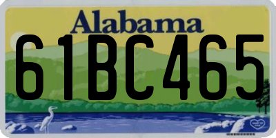 AL license plate 61BC465