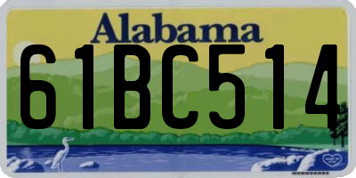 AL license plate 61BC514