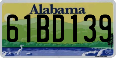 AL license plate 61BD139