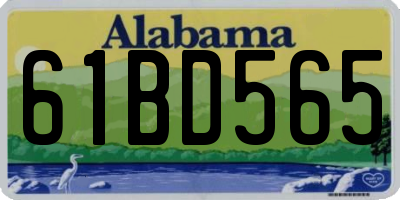 AL license plate 61BD565