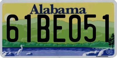 AL license plate 61BE051