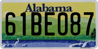 AL license plate 61BE087