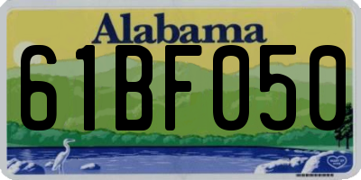 AL license plate 61BF050