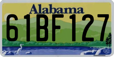AL license plate 61BF127