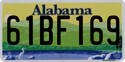 AL license plate 61BF169