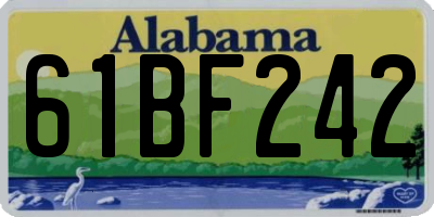 AL license plate 61BF242