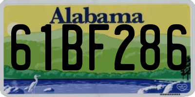 AL license plate 61BF286