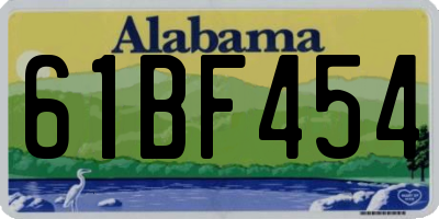 AL license plate 61BF454