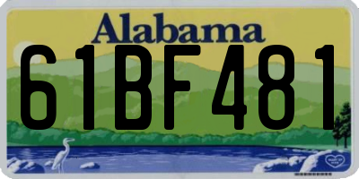 AL license plate 61BF481