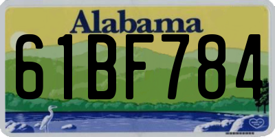 AL license plate 61BF784