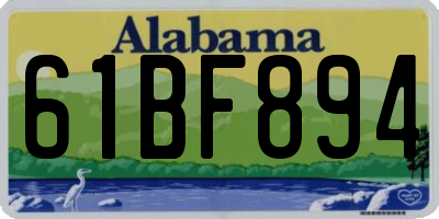 AL license plate 61BF894