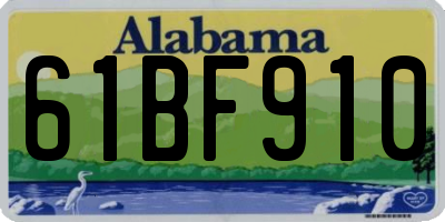 AL license plate 61BF910