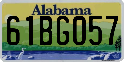 AL license plate 61BG057