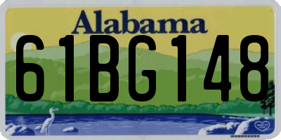 AL license plate 61BG148