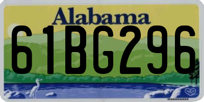 AL license plate 61BG296