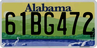 AL license plate 61BG472