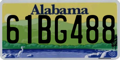 AL license plate 61BG488