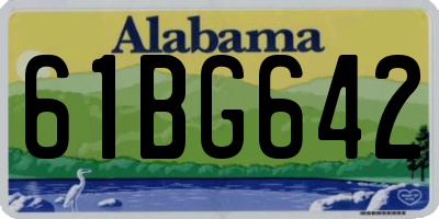AL license plate 61BG642