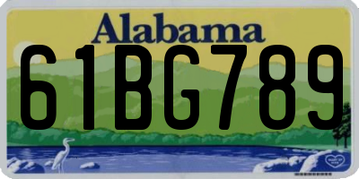 AL license plate 61BG789