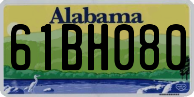 AL license plate 61BH080