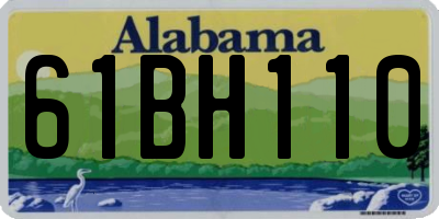 AL license plate 61BH110