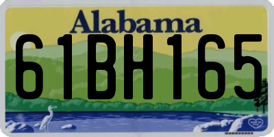AL license plate 61BH165