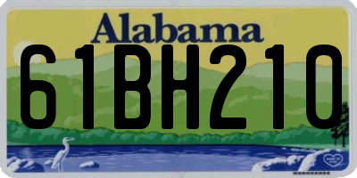 AL license plate 61BH210