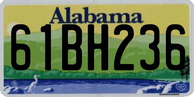 AL license plate 61BH236