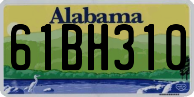 AL license plate 61BH310