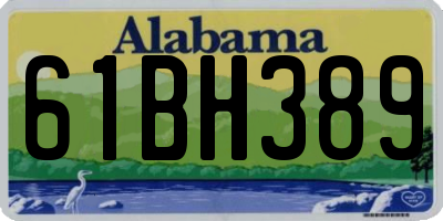 AL license plate 61BH389