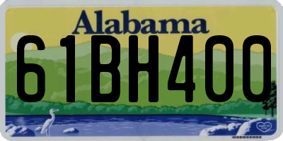 AL license plate 61BH400