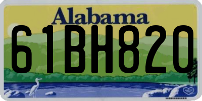 AL license plate 61BH820