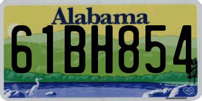 AL license plate 61BH854