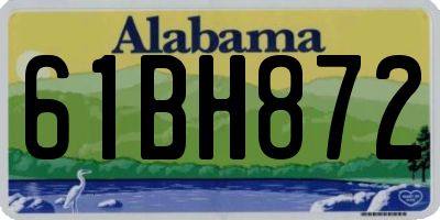 AL license plate 61BH872