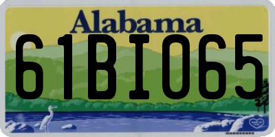 AL license plate 61BI065