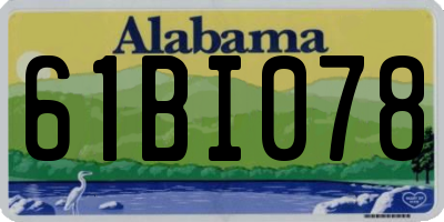 AL license plate 61BI078