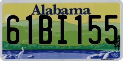 AL license plate 61BI155