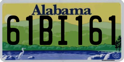 AL license plate 61BI161